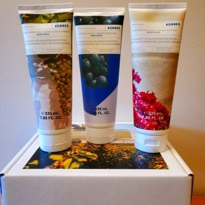 KORRES SET of 3 SANTORINI WINE COLLECTION BODY BUTTERS 7.95 oz EA NEW